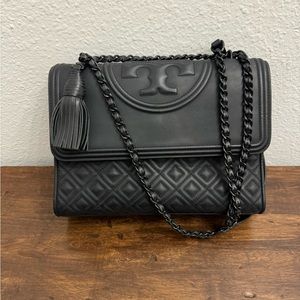 Tory Burch Fleming Purse - Matte Black